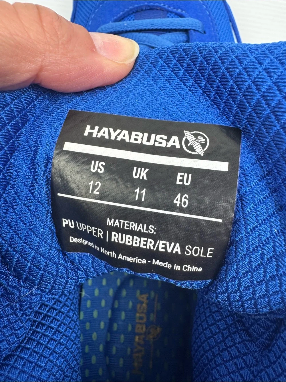 Hayabusa Pro Boxing MMA Sneakers Shoes High Top Men's Size 12 Blue Martial Arts